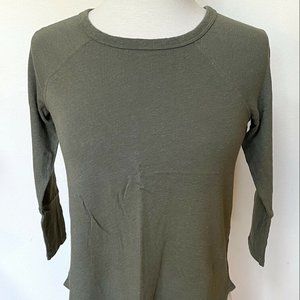 EUC Abercrombie Fitch 3/4 Sleeve Olive Pullover XS